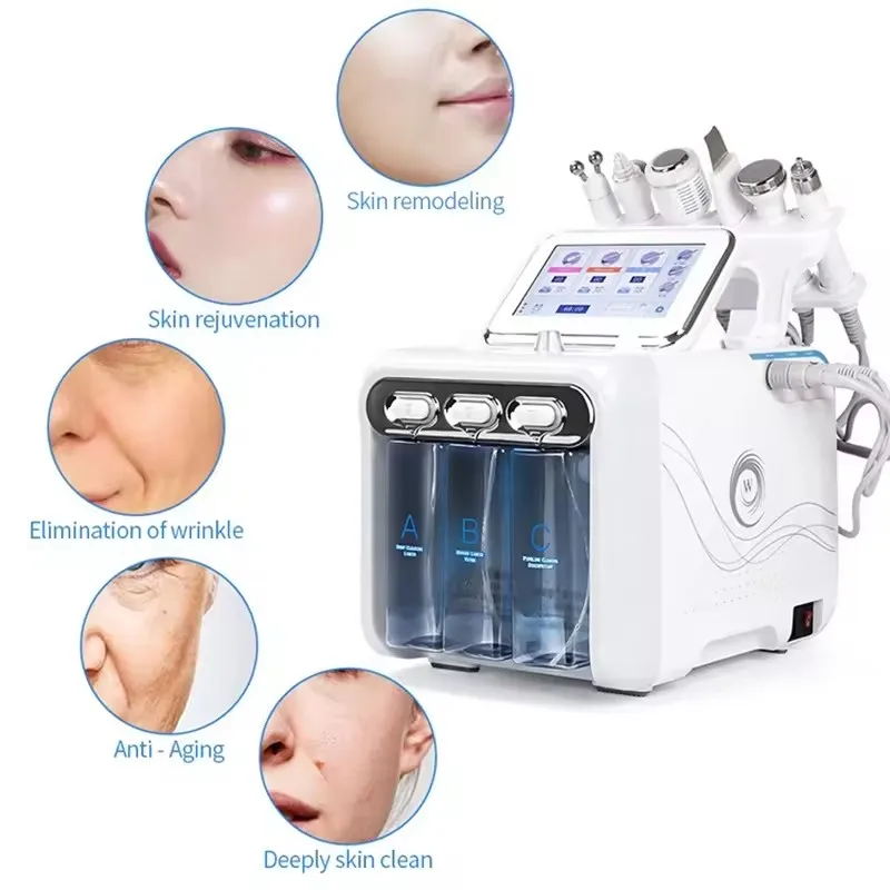 

Portable 7 in 1 hydro aqua peeling SPA Small bubble beauty H2O2 Micro Bubble Machine Microdermabrasion hydra face spa machine