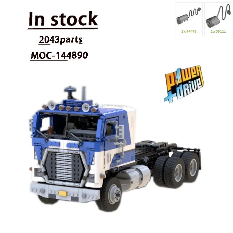 

MOC-144890 WT9000 1:17 Грузовик-качалка «Blue Mule» (фильм белой линией Fever) Модель строительного блока 2043 Запчасти Детские игрушки Подарок