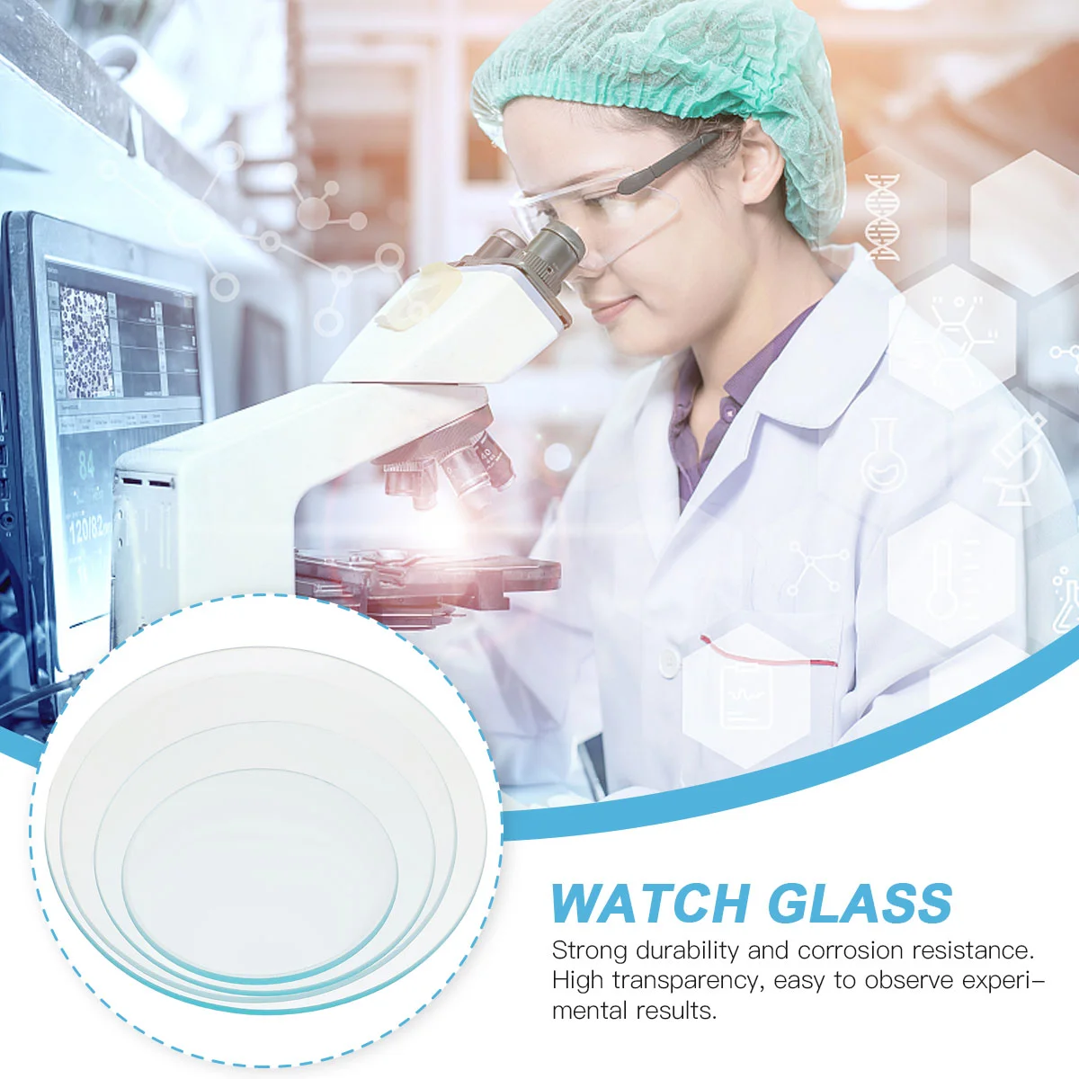 Watch Glass Accessories Chemistry Equipment Thickened Beaker Cover Evaporating Dish Covers Laboratory Watches