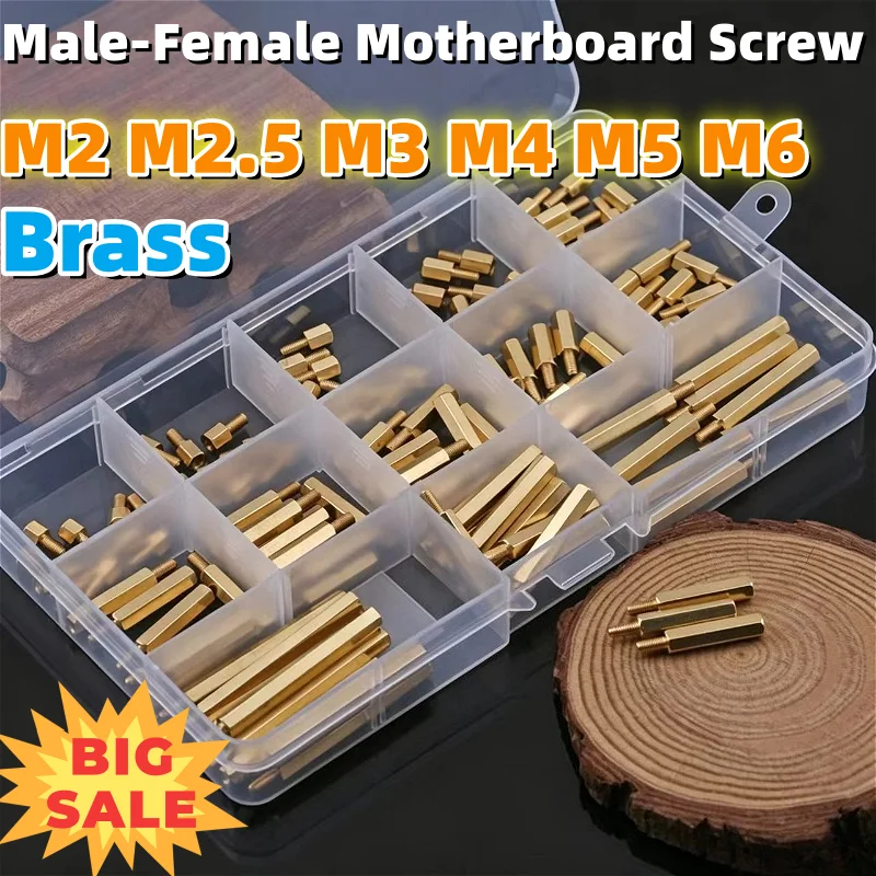 M2 M2.5 M3 M4 M5 M6 Brass Male Female Motherboard Screw Kit Hex Column Standoff Support Spacer Pillar Screw For PCB Board Kits