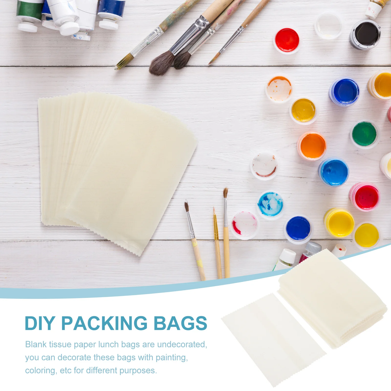 

100Pcs Recyclable Odor-Free White Tissue Paper Bags for Baked Treats Cake Sandwiches Packaging Snack Storage Paper Bread Bags