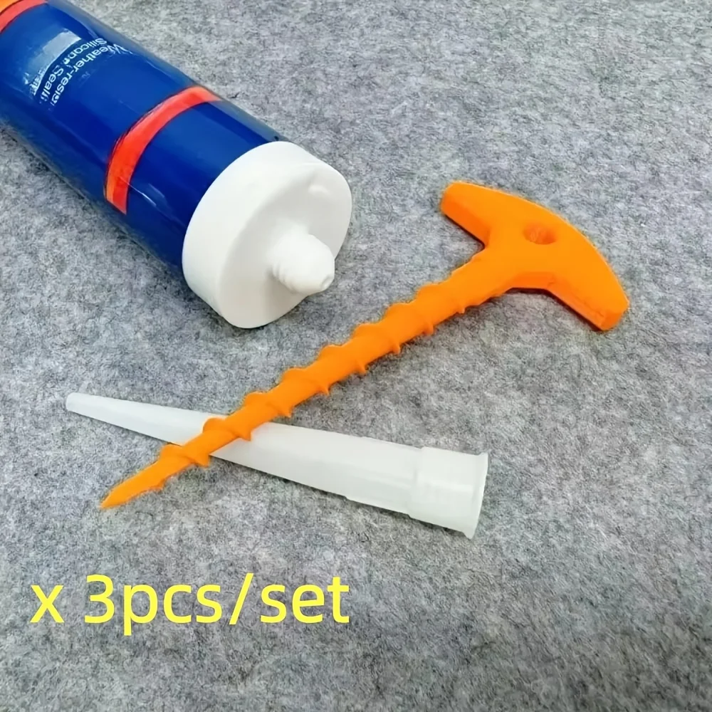 3pcs/pack Glass sealing cover and sealing gun nozzle unclogger are suitable for standard caliber glass sealing rubber hoses