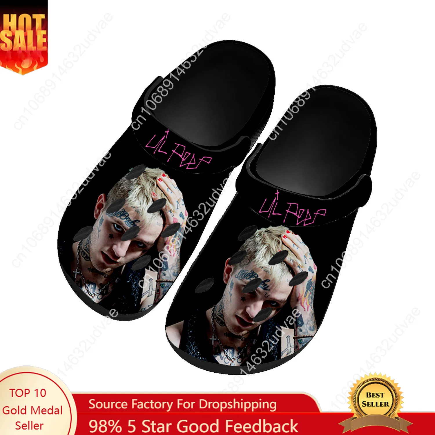

Lil Peep Water Shoes Mens Womens High Quality Fashion Home Garden Clogs Customizd Sandals Beach Breathable Hole Slippers