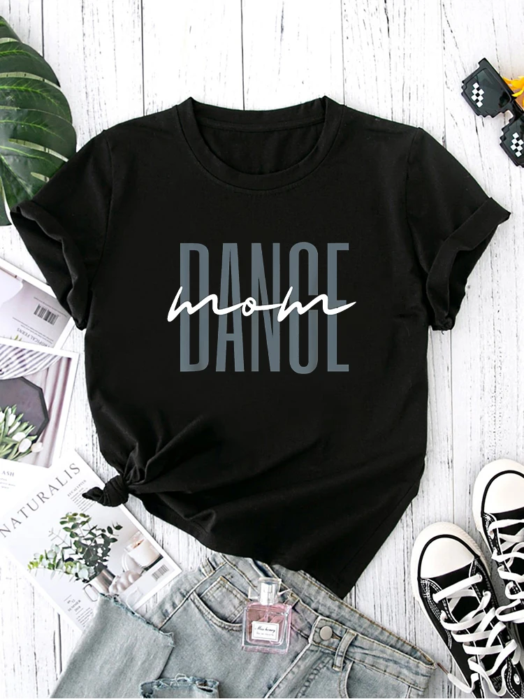 Love to Dance Women Summer Black T-shirt