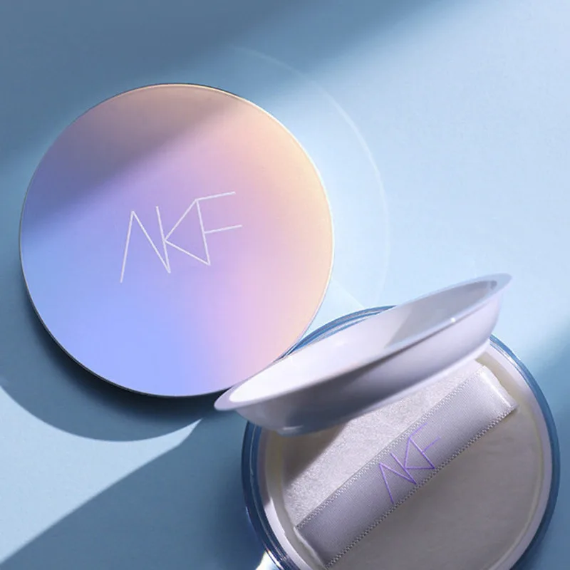 AKF Setting Powder Waterproof And Sweat Proof, Durable Oil Control, Hard To Take Off Makeup Honey Powder, Female