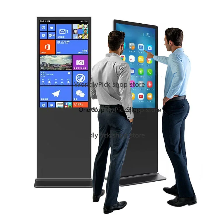 43 50 55 60 Inch Floor Standing Digital Signage Advertising Player Indoor Totem Hd Lcd Touch Screen Digital Kiosk