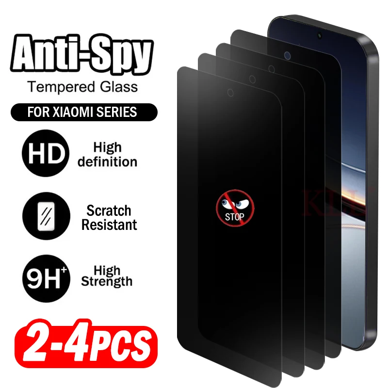 

2-4 шт. защитное закаленное стекло для Xiaomi Poco F7 Ultra X7 F6 X6 F5 X5 F4 GT X4 F3 X3 Pro антишпионские защитные пленки для экрана