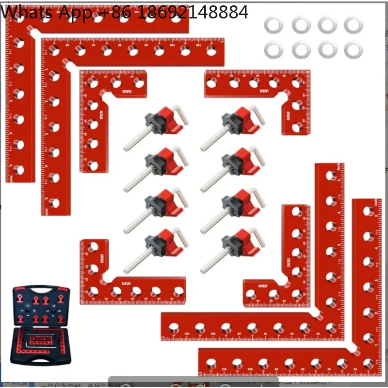 Puzzle fixing clip 90 degree right angle positioning ruler, aluminum alloy height ruler, woodworking tools