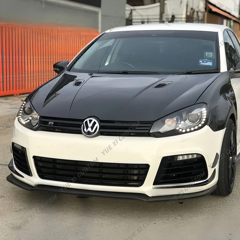 ل VW Golf 6R R20 Golf Mk6 R 2008-2013 الجبهة الضباب مصباح مصبغة الكسوة المفسد سيارة الجبهة الوفير الجانب Canard الفاصل بوديكيت ضبط