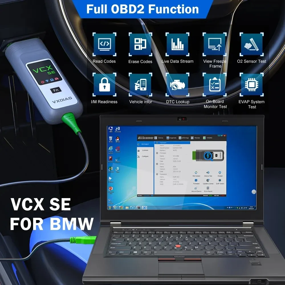 NEW VXDIAG VCX SE for BMW WIFI Is Used for BMW Fault Diagnosis ICOM Programming for A3 Etc Special Inspection VXDIAG SE Unit