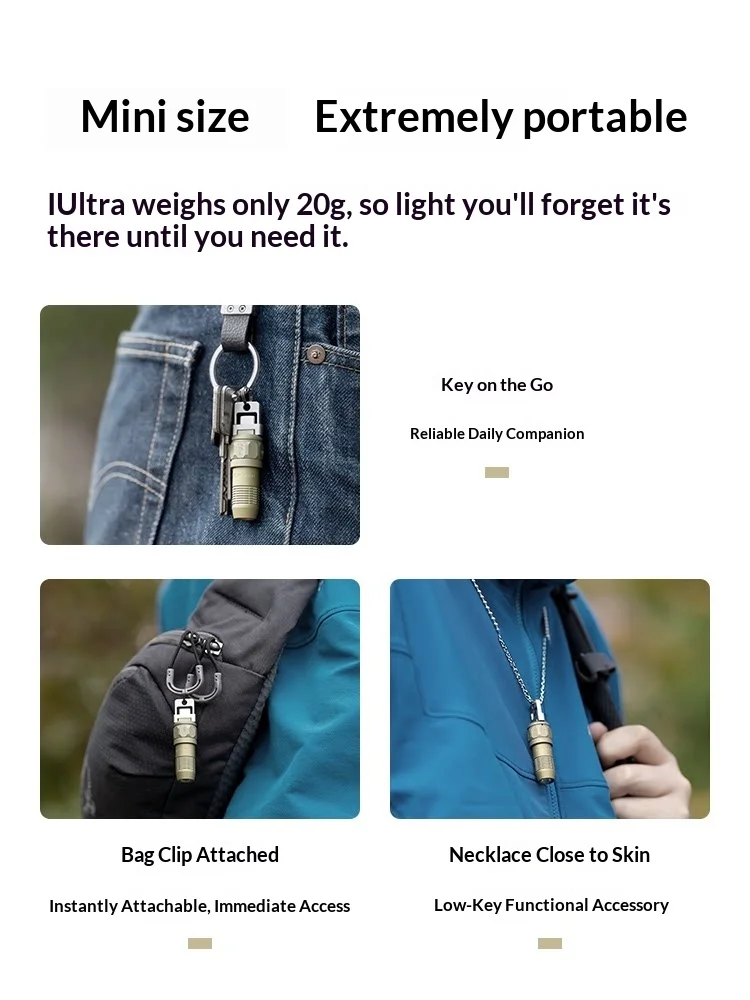 OLIGHT iUltra/iMini 2 Rechargeable Mini Keychain Flashlight Portable Pocket Light