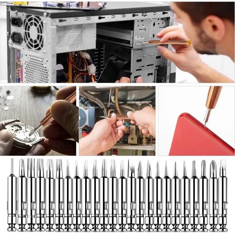 25 In 1 Mini Precision Screwdriver Magnetic Set Electronic Screwdriver Opening Repair Tools Kit For Camera Watch