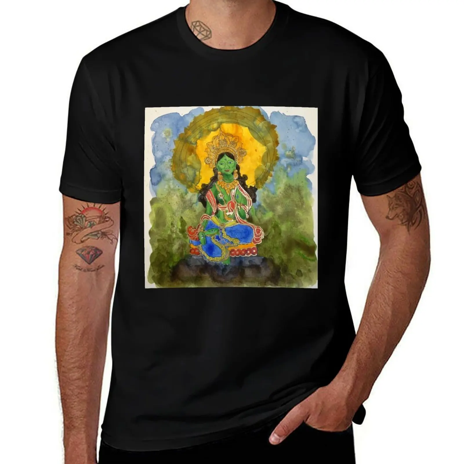 

Green Tara T-Shirt Anti-Wrinkle Short Sleeve T-Shirt
