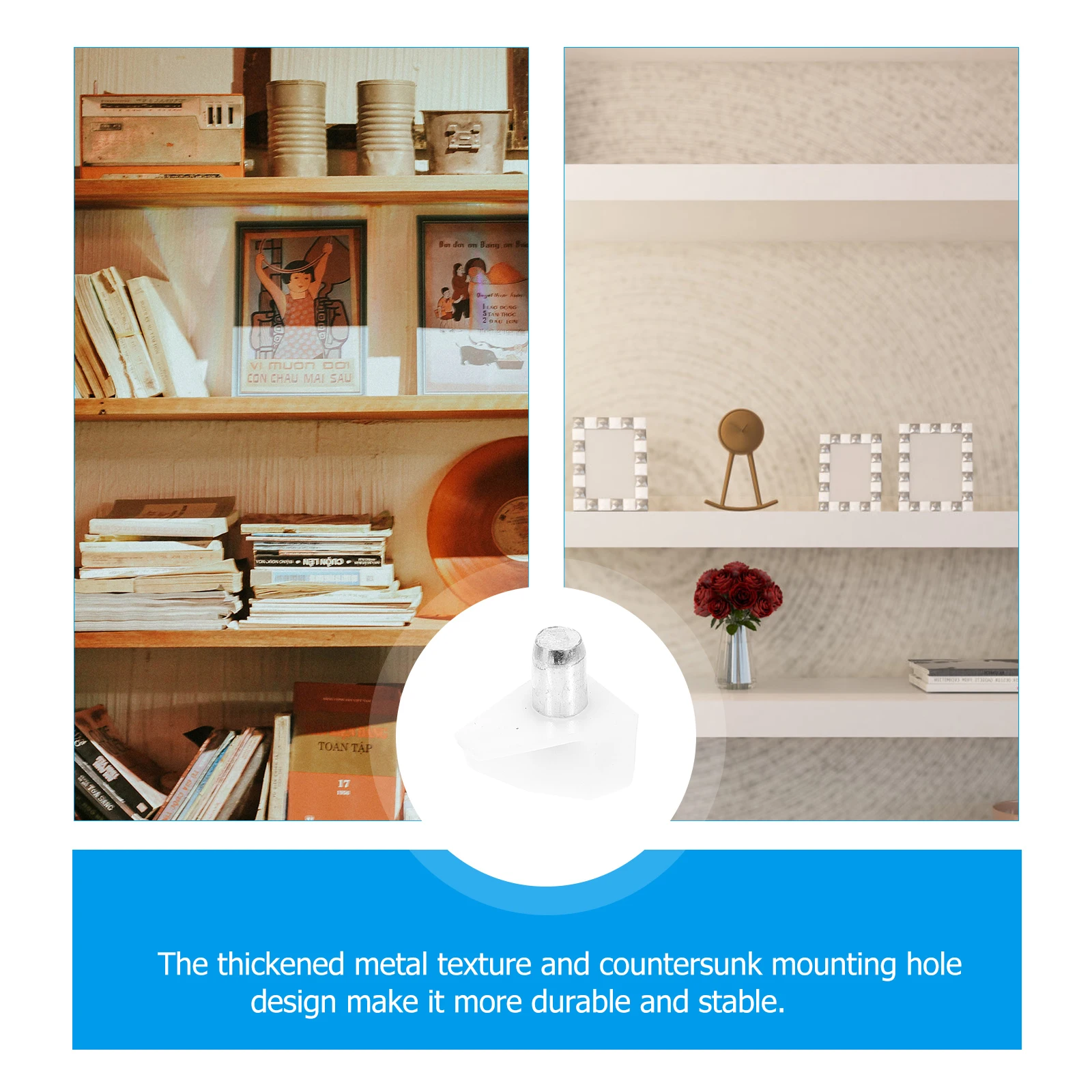 

100pcs Support Pegs Durable Cabinet Bracket Pegs For Wardrobe Cupboard Bookcase Shelf Support Holder Furniture Shelf Pin