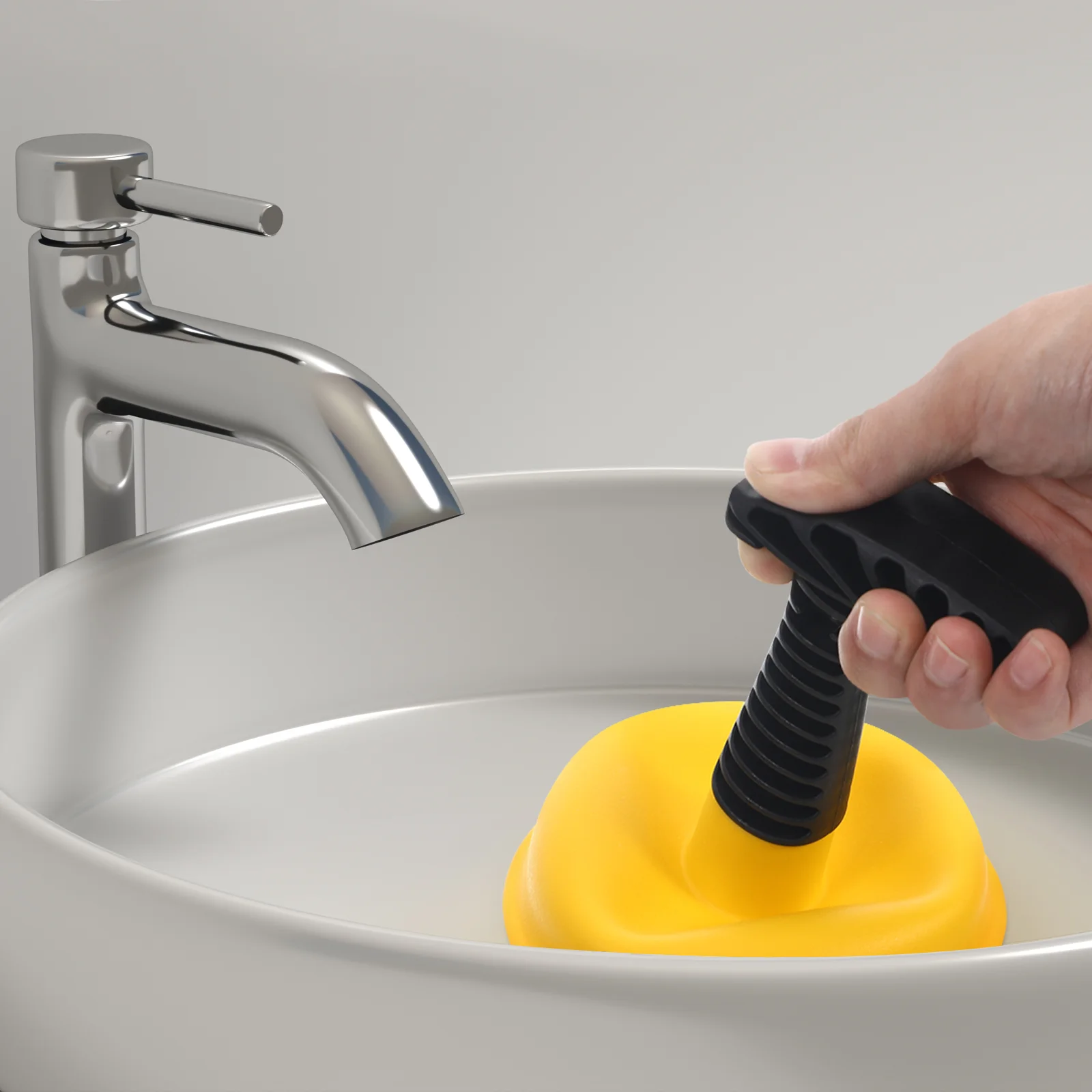 2 Pcs Cleaner Simple Human Plunger Best Clog Remover for Toilets Small Heavy Duty Bathroom Sink Bowl Body Tub Plungers