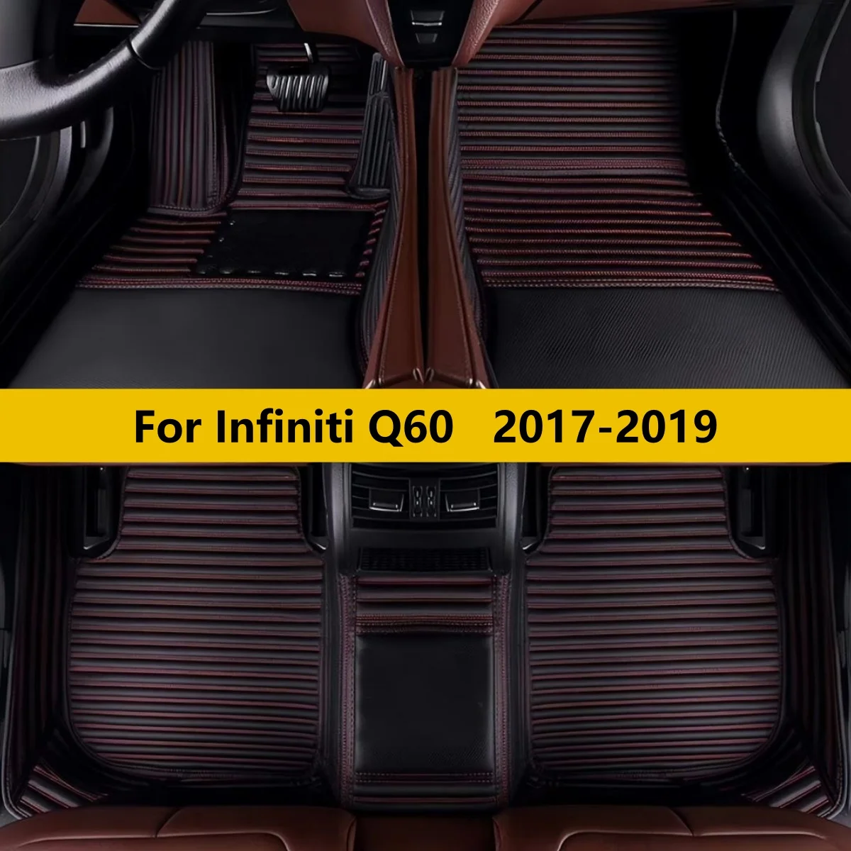 

Автомобильные коврики для Infiniti Q60 2017 2018 2019, полный комплект, защита от грязи, ковровые покрытия для пола автомобиля