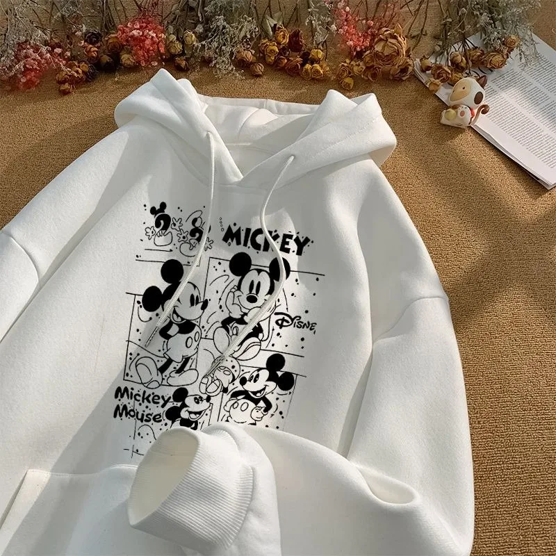 Disney 2024 new hooded sweatshirt men's spring and autumn fashionable cotton Mickey print series long-sleeved jacket wholesale