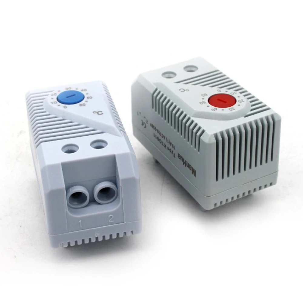 ManHua 0~60℃ Cabinet Temperature Controller Centigrade Mechanical KTO011 Red & KTS011 Blue Industrial Thermostat