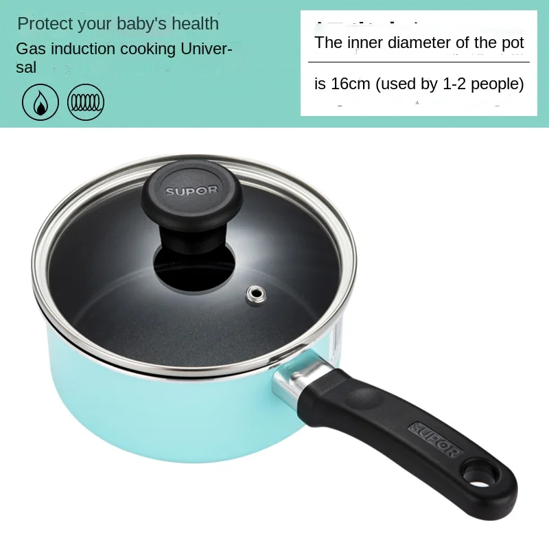 

Milk Pot Baby Food Pot Non-Stick Pan Baby Frying Instant Noodle Pot Hot Milk Small Pot Home Gas Stove