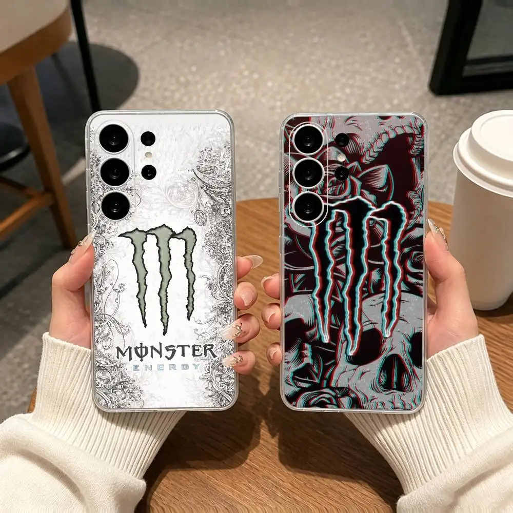 Подарочный чехол для телефона M-Monsteres-Powers Drinks для Samsung S25, S24, S21, S22, S23, S30, Ultra, S20, Plus, Fe, прозрачный чехол.