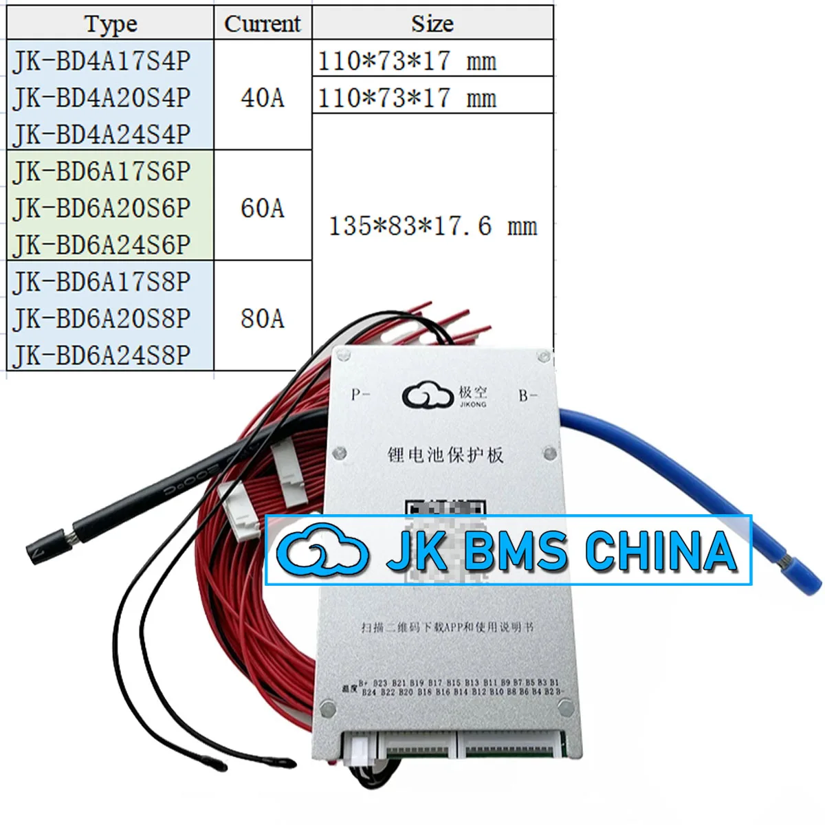 Imagem -05 - Jikong 40a 60a 80a 7s 8s 13s 16s 20s 24s 12v 24v 36v 48v 51v 60v 72v 96v Display Seplos Qucc Placa Pcb Lto Smart jk Bms Lifepo4