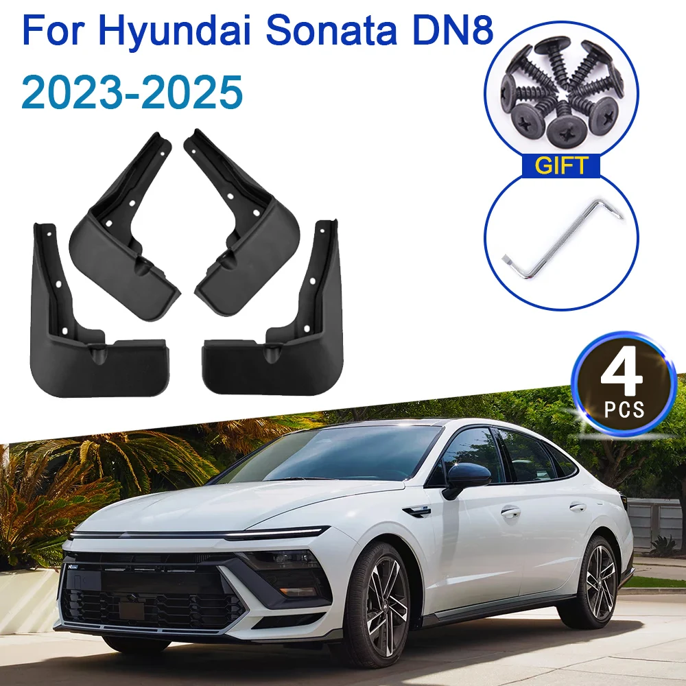 

4x Car Fenders For Hyundai Sonata DN8 Accessories MK8 2023 2024 2025 Auto Front Rear Splash Guards Mudflaps Mud Flare Muds Tools