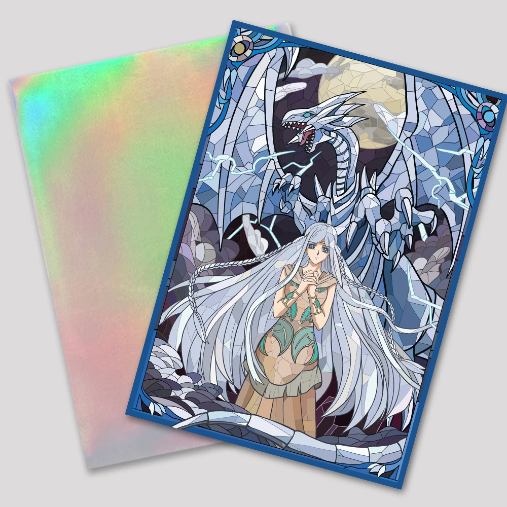 60Pcs/set Diy Self Made Yu-Gi-Oh! Blue-Eyes White Dragon Kisara Card Sleeve  Ygo Kisara Card Protection Cover Anime Card Gift Toy - AliExpress 26