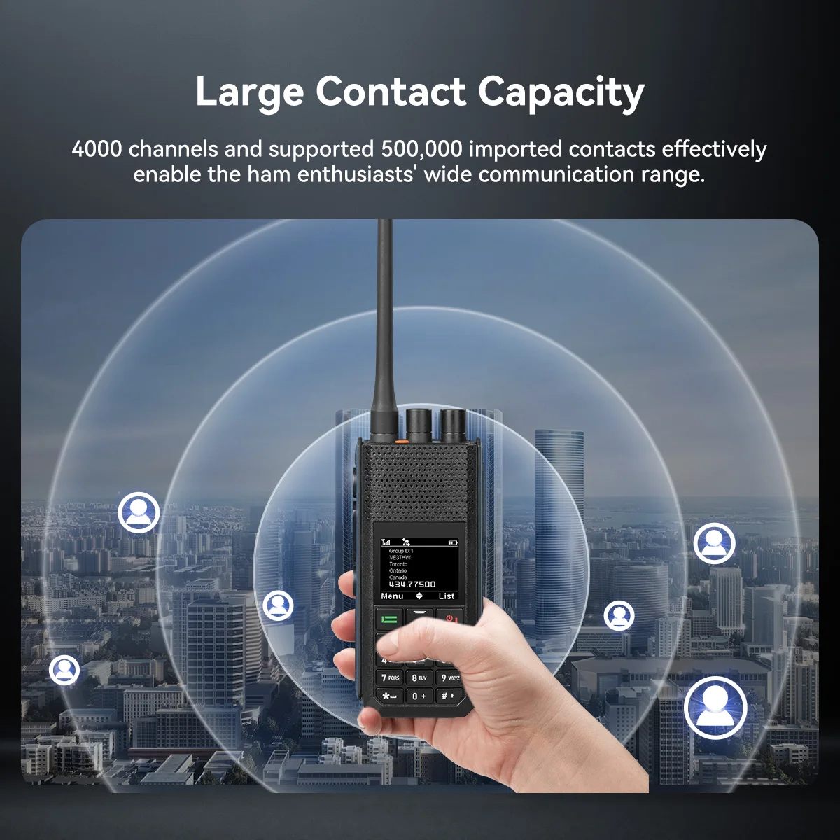 Retevis Ailunce H1 DMR Walkie Talkie Long Range Amateurfunk UHF VHF Kommunikation Zwei-Wege-Radiosender FM GPS APRS – Detail 8