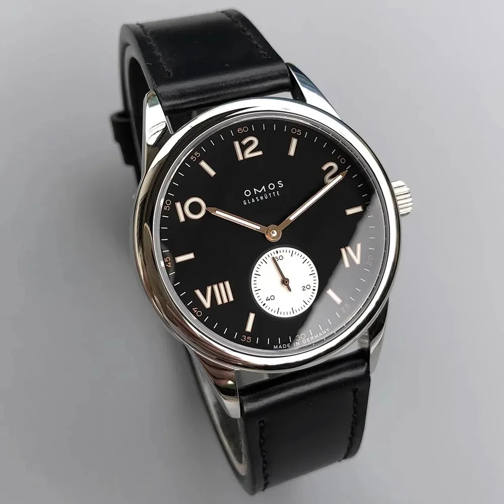 38.5mm Luxurious Men's Automatic Watch For Seagull ST1701 Movement Automatic Mechanical Watch Luminous Waterproof Leather Strap