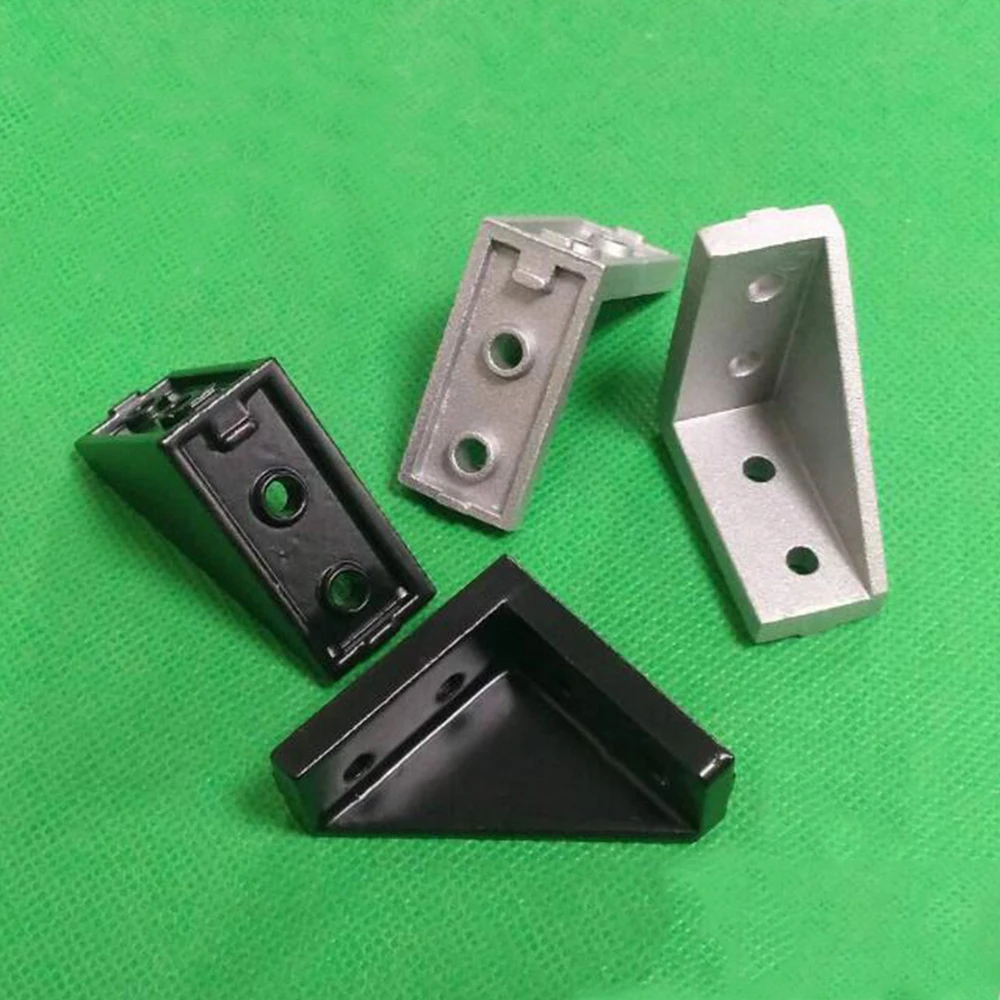 4pcs/lot 2040 Corner Fitting Angle Aluminum 20 x 40 L Connector Bracket Fastener Match Use 2040 Industrial Aluminum Profile  A1