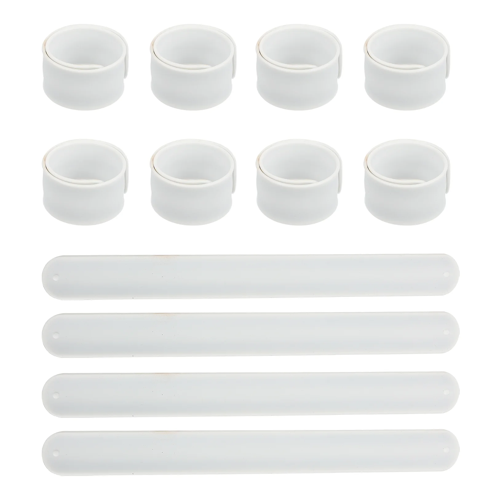 12 Pcs Circle Bracelet Slap Bands Kids Blank Silicone Hand Rings Party Favors Child Wrist Toys Decorative Fun Children