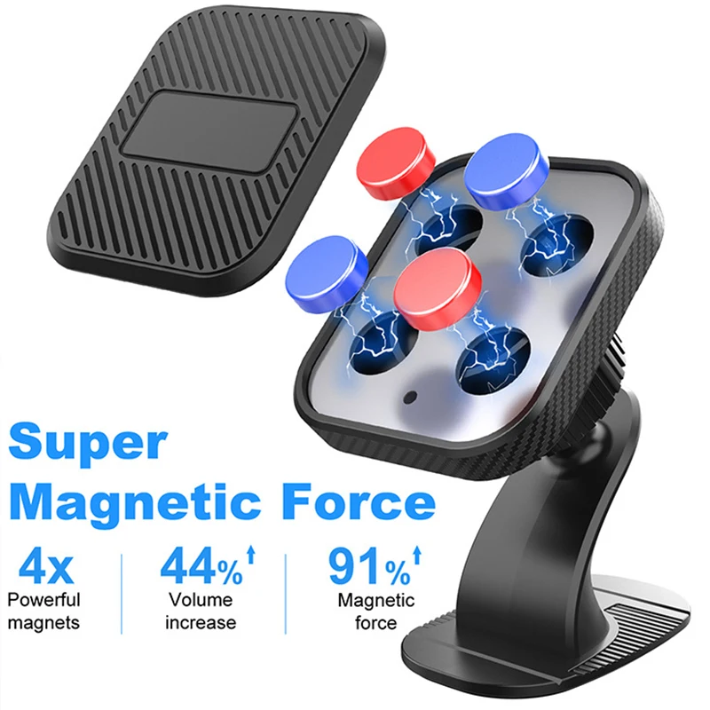 Magnetic Phone Car Mount, YWOR  360° Dashboard Magnetic Car Phone Holder, Universal Car Phone Holder Magnet