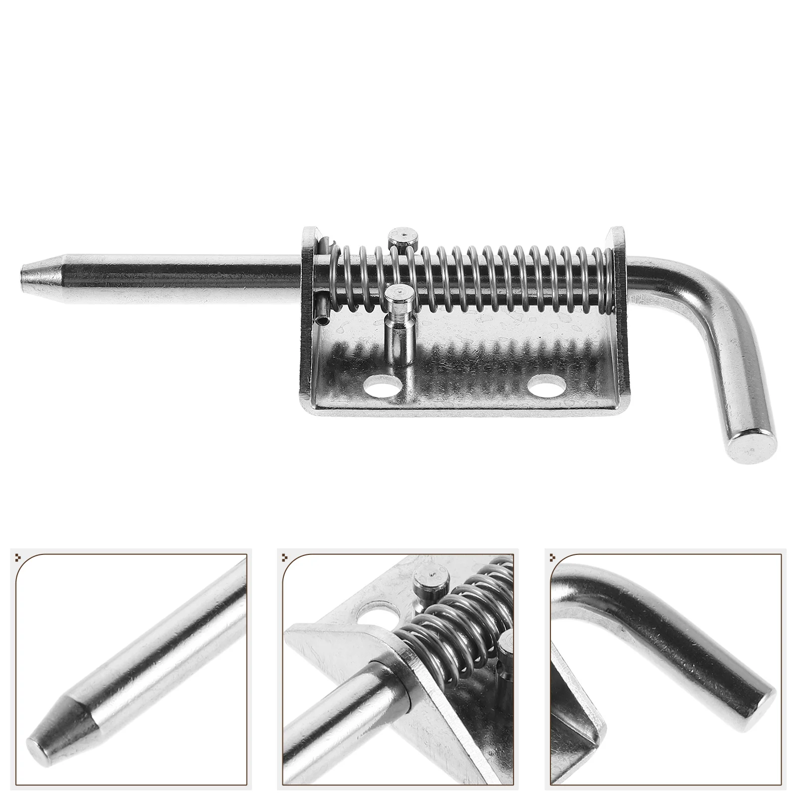 

Heavy Duty Stainless Steel Latch Pin L-Shaped Spring Loaded for Trailer Hitch Cabinet Lock Quick Release Security