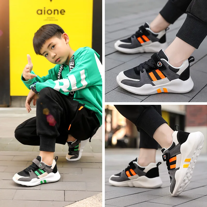 

2023 Fashion Sneakers Comfortable Soft Sole Mesh Kids Shoes Casual Running Breathable Sport Shoes