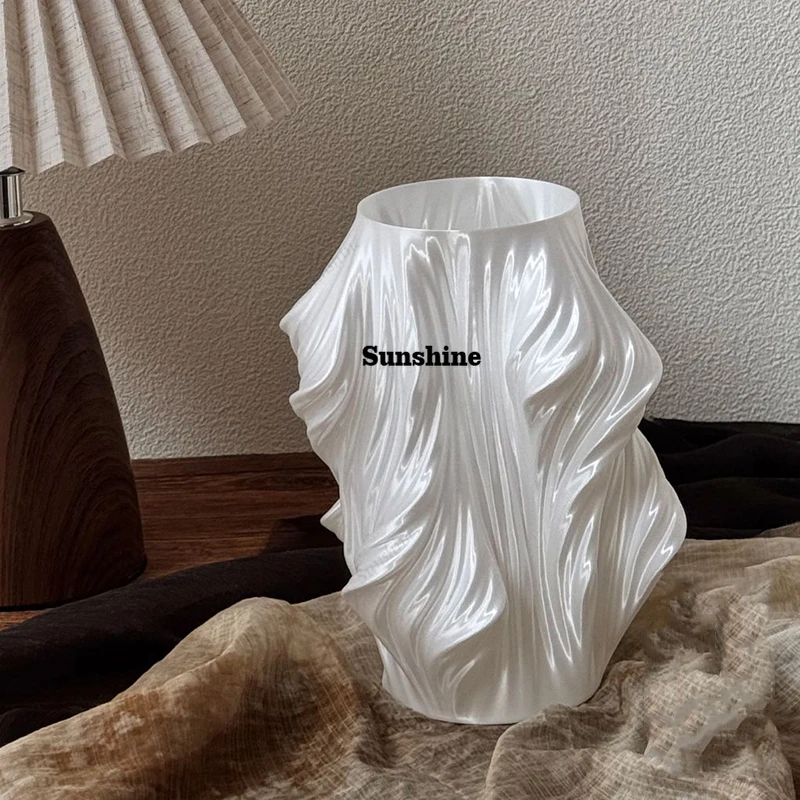 

3D Printed Vases Elegant Room Flower Bottle Luxury Modern Vase Nordic Interior Minimalist Dried Flowers Vase Office Decor