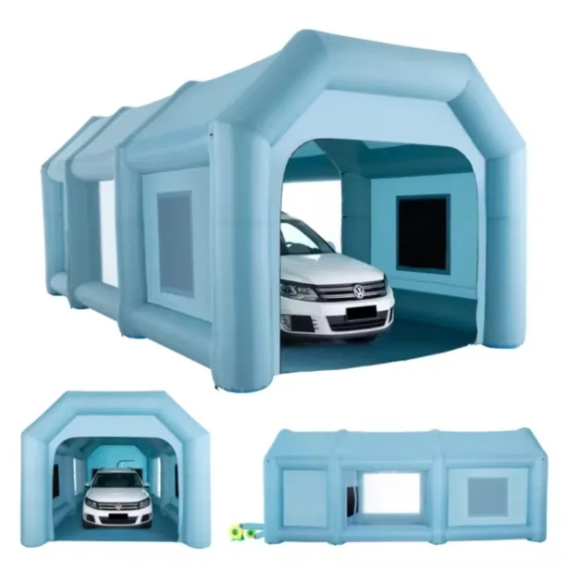 High Quality PVC Inflatable Car Paintingspray Car Wash Tent Advertising Customizable Size Color Easy Setup Plug Powered