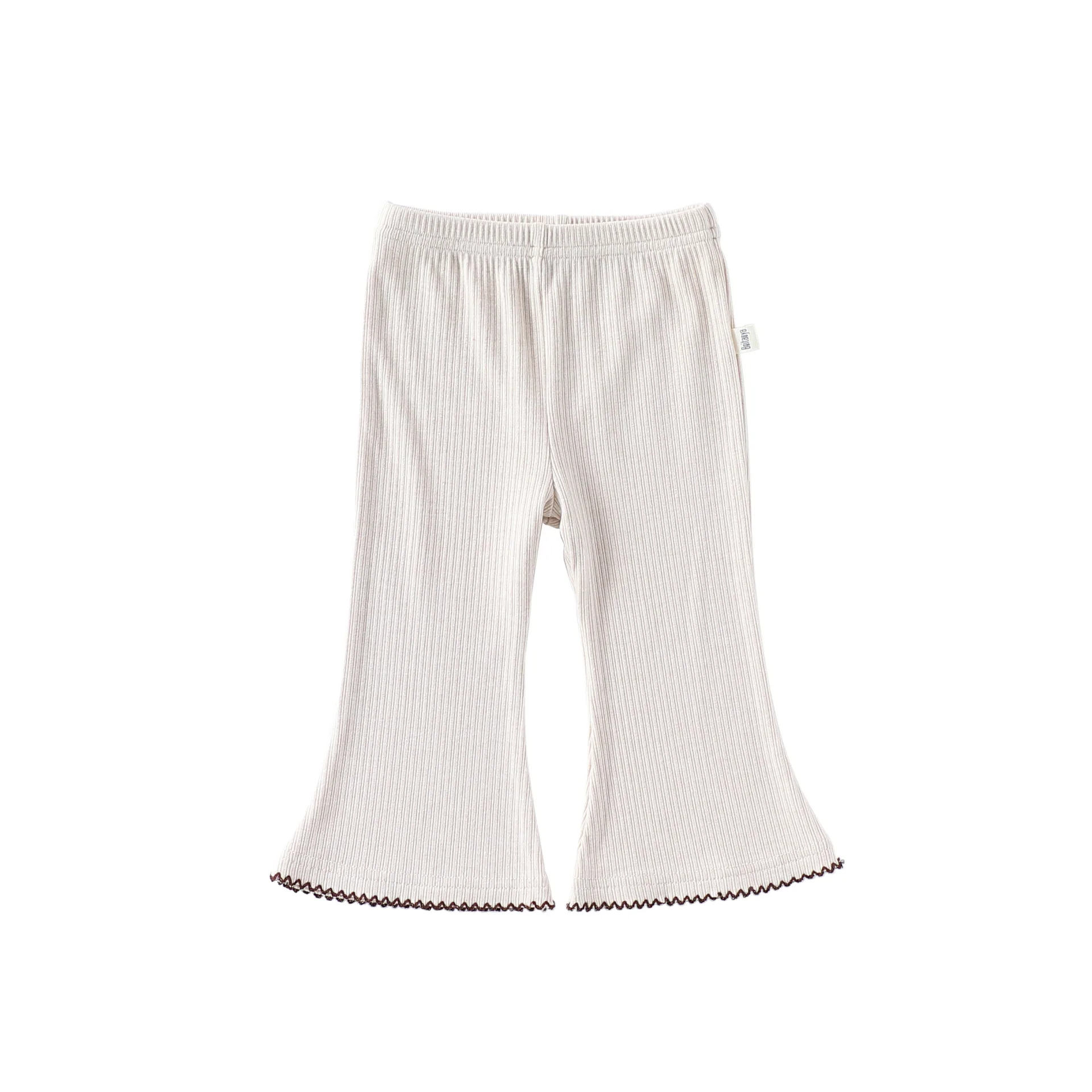 Girls' Fall Fashionable Bell Bottom Pants 2025 New Style Children's Wide Leg Long Trousers Spring Autumn Outfit for Baby Girls