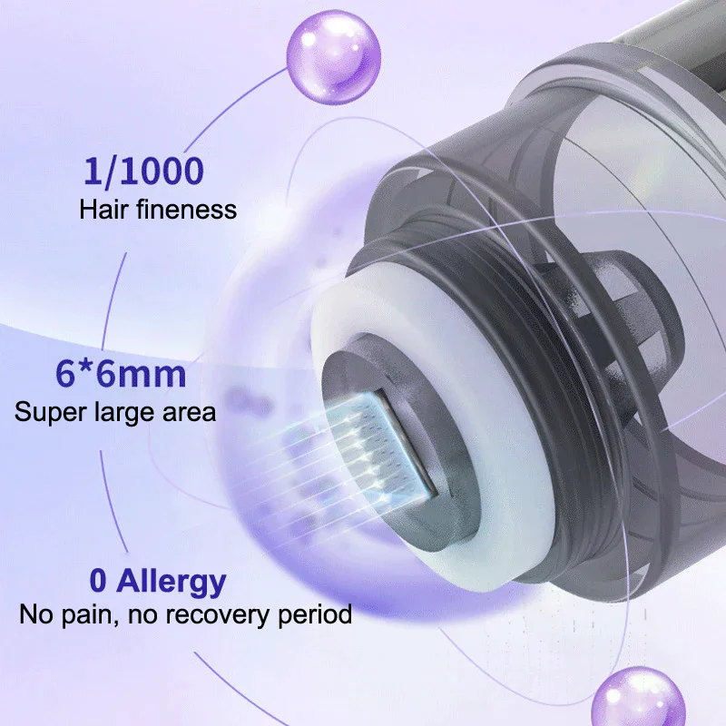 Microneedle Serum Applicator Round Nano 6D Silicone Stamp 0.05mm Serum Applicator  Introducer Beauty Skin Care Tool