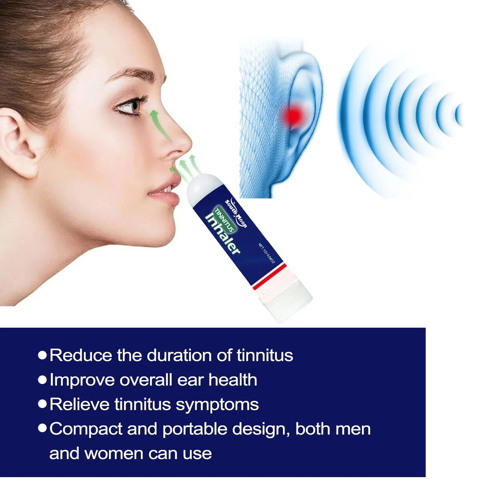 Tinnitus verlichting, neuszuiging om tinnitus te verlichten, orenrugjeuk, oorongemak, verzachtende verzorging, neuszuiging