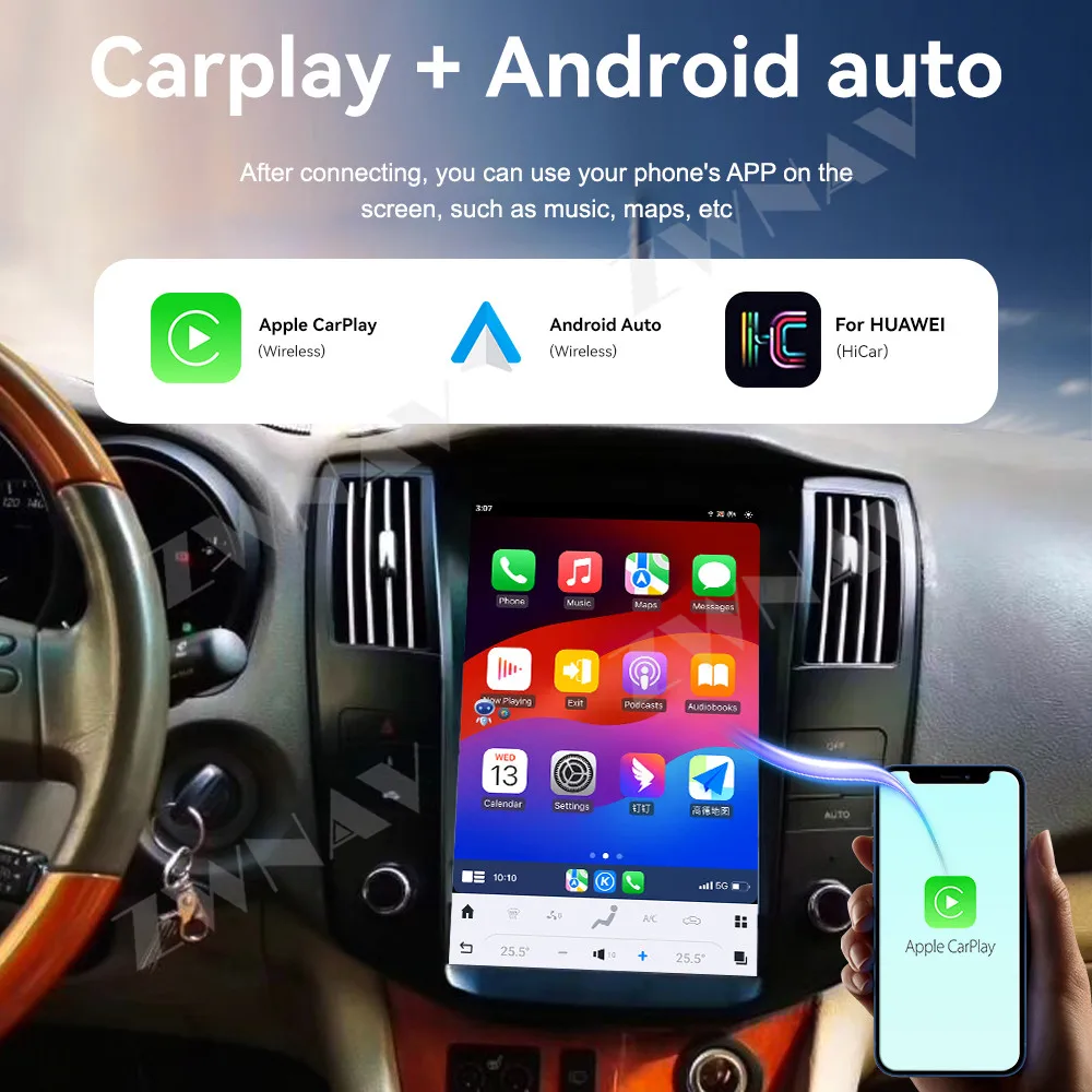 

12.8 Inch Multimedia Display Touch Screen For Lexus RX330 2004-2008 Android 14 Car GPS Navigation Carplay Car Multimedia Player