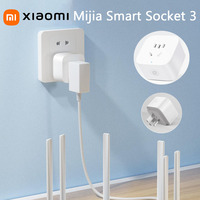 Original Xiaomi Mijia Smart Socket 3 Wireless Remote Control Voice Control 2.4G WIFI Adaptor Power on Off Work with Mi Home APP