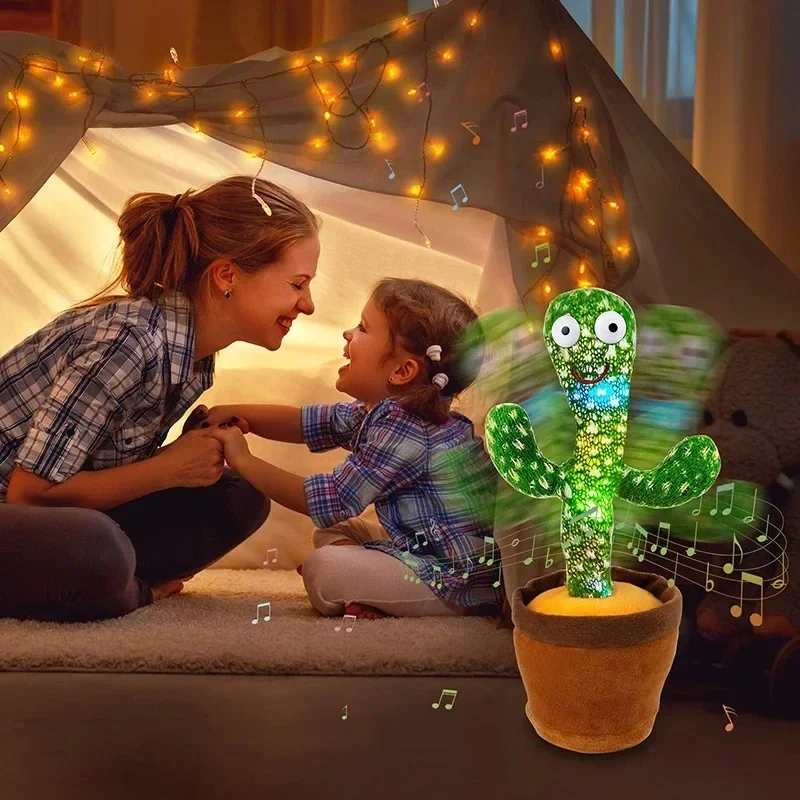 Lindos juguetes de Cactus parlantes para niños, Cactus parlante interactivo, juguete de peluche electrónico, decoración del hogar para niños, regalos de navidad