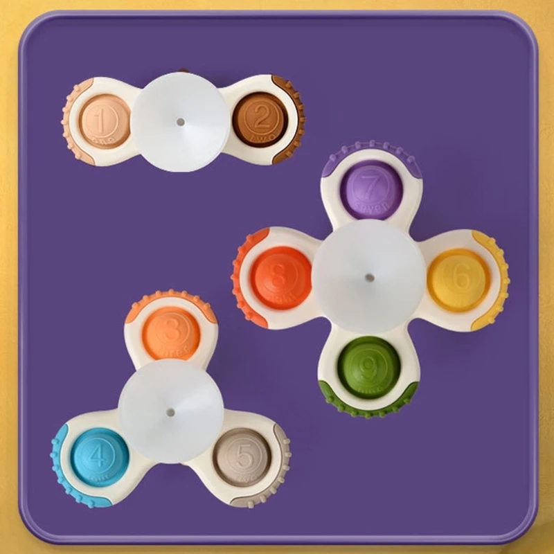 3 個ベビー歯が生えるおもちゃ浴槽吸盤おもちゃスピナー漫画水遊びおもちゃ