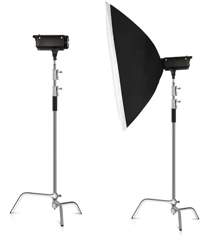 المهنية الثقيلة اطلاق النار ترايبود مصباح ليد حامل قبضة طقم أذرع تبريد C حامل سرقة ضوء ترايبود 11.5 قدم ضوء حامل LT-330SS