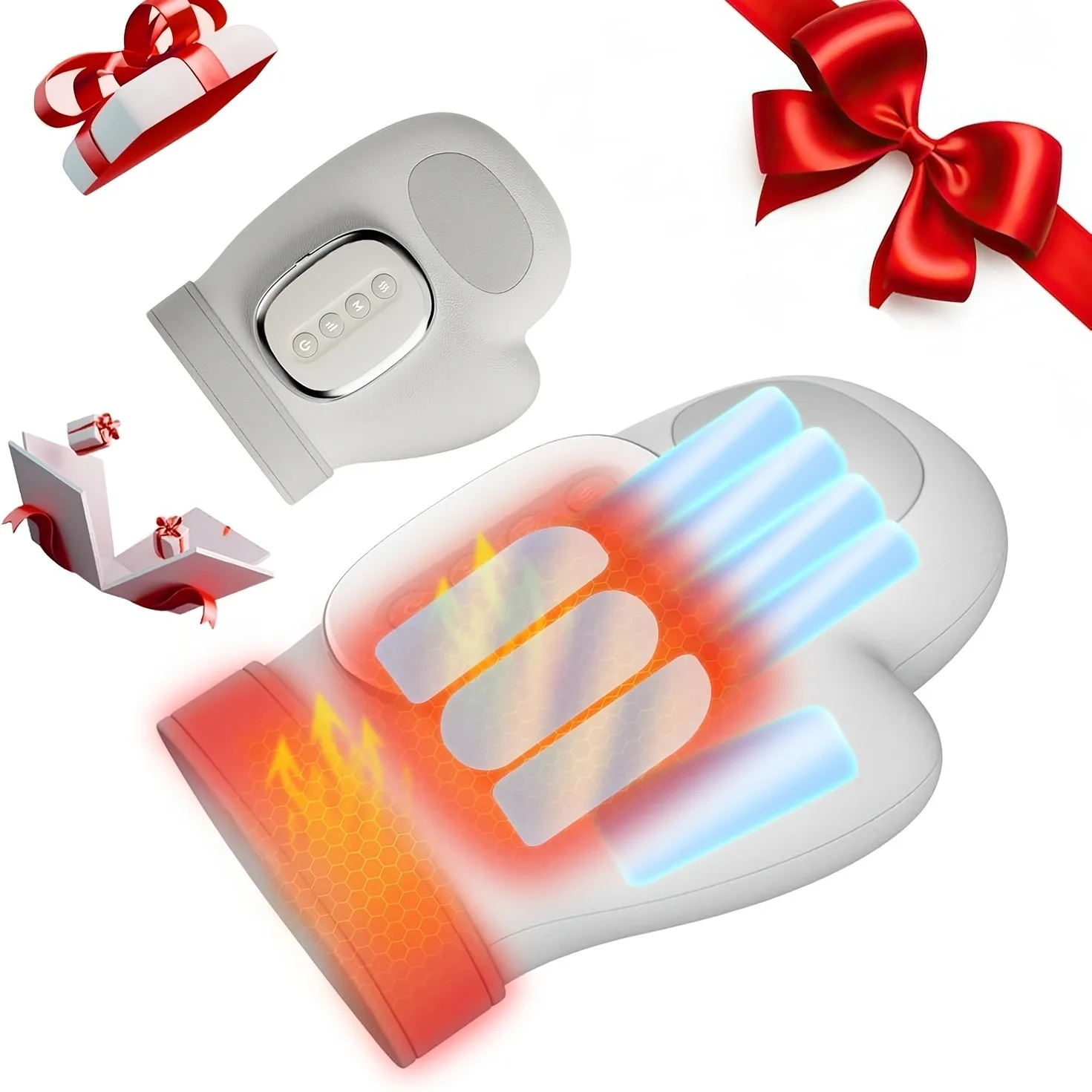 5 Electric Level Hand Massager with Airbag Compression Finger Wrist Palm Massage Machine Vibration Glove for Hand Muscle Relax