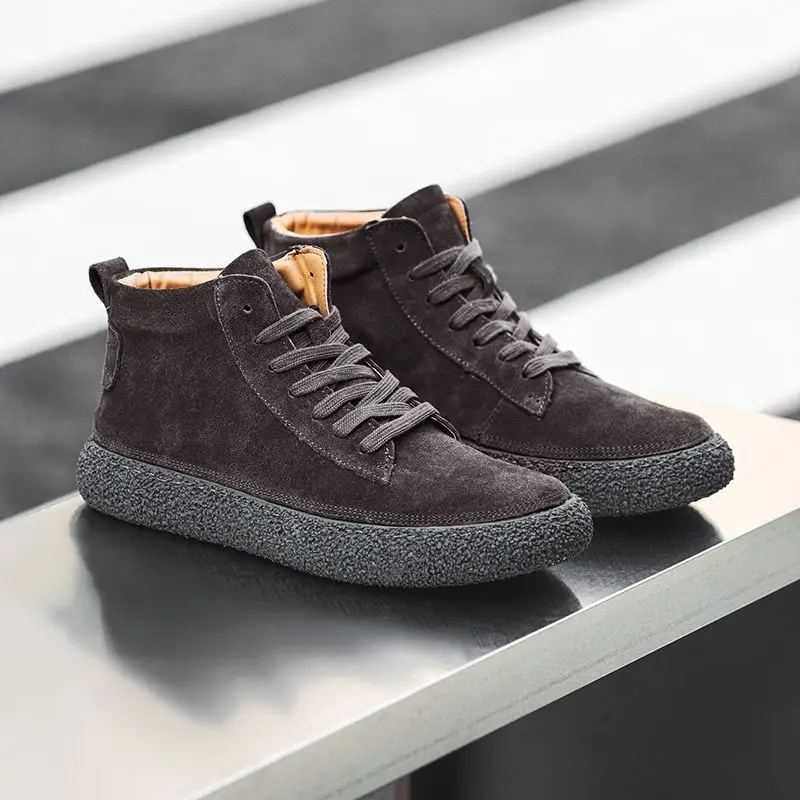 Fashion Men's High Top Slip Classic Comfortable Outdoor Sports Student Shoes Luxury Plush Warm Designer Sneakers