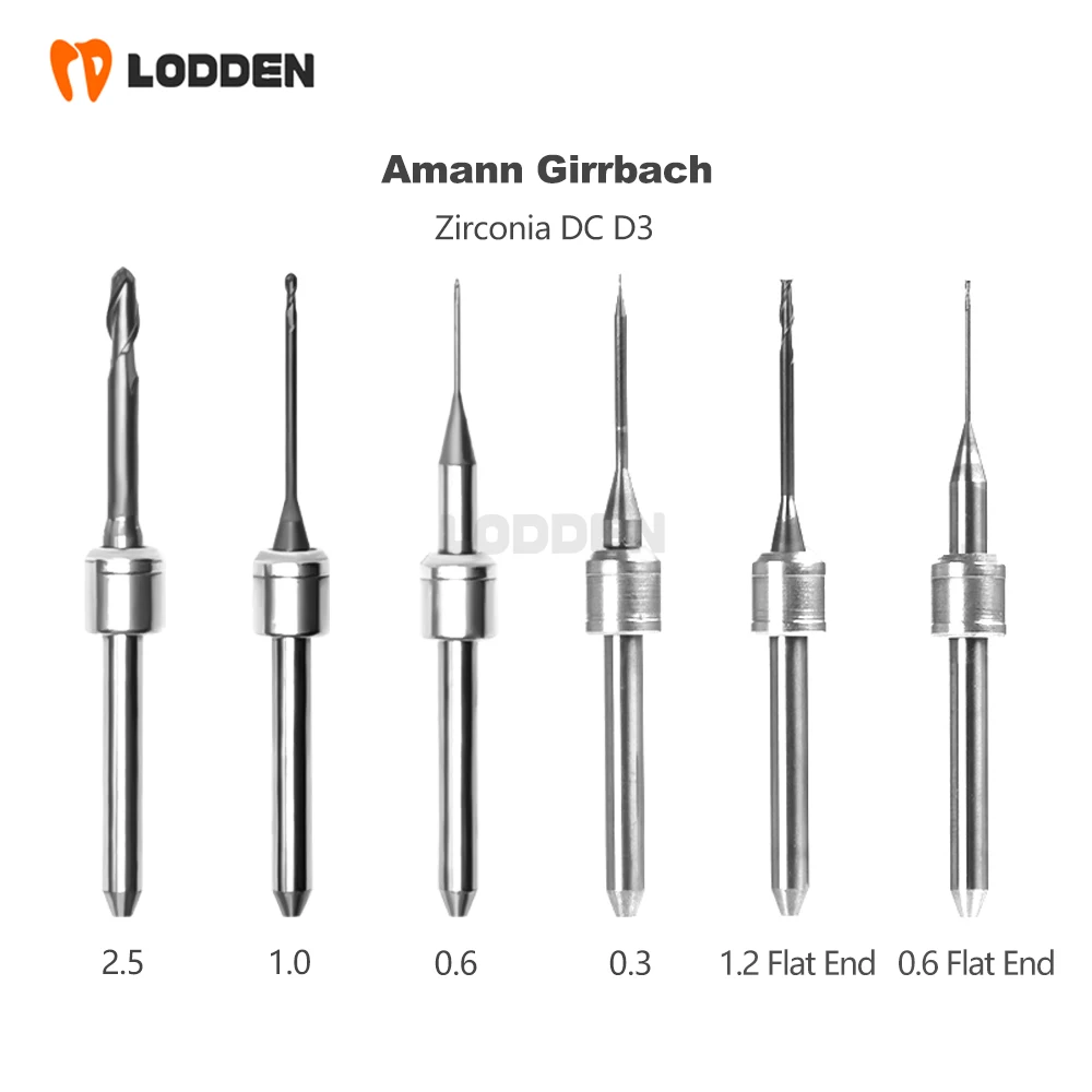 

Amann Girrbach Dental Lab Burs Milling for Lithium Disilicate Zirconia PMMA Diamond CAD CAM DC NC Coating D3 Grinding Drills