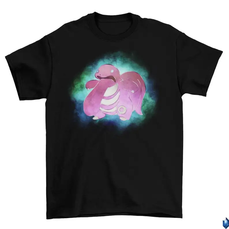 Lickitung Galaxy Background T-Shirt Unisex Cotton TV Sizes Video Game Anime New 2022