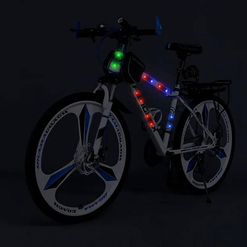 Motorcycle Bicycle Mini LED Wireless Warning Anti-Theft Caution Light Prevent Rear end Collision Solar Power Strobe Running Lamp