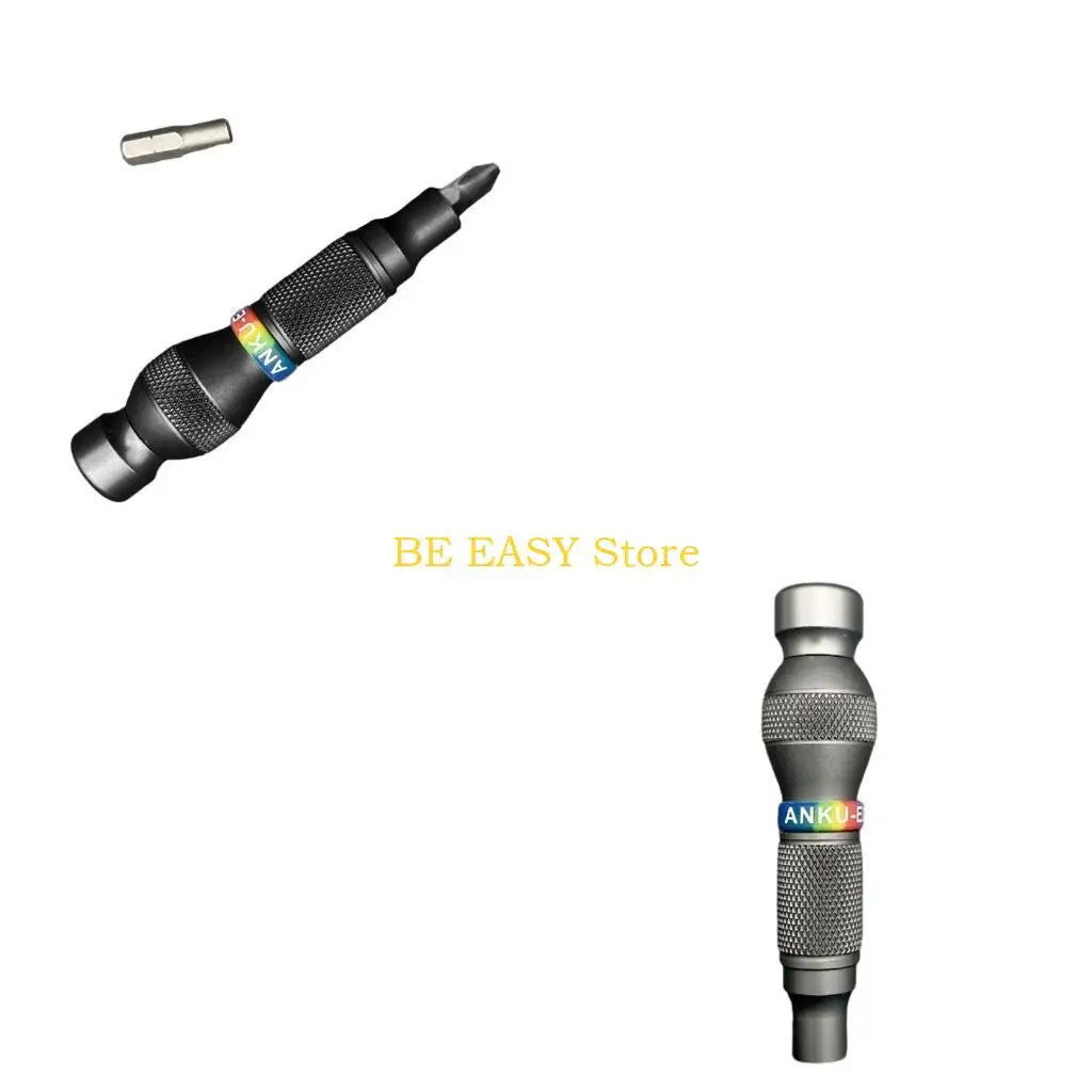 

E28F 6,35 Ручка отвертки Корпус из алюминиевого сплава Магнитный наконечник Эргономичная ручка Подходит для быстрой замены бит